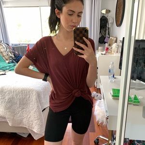 Long purple t shirt